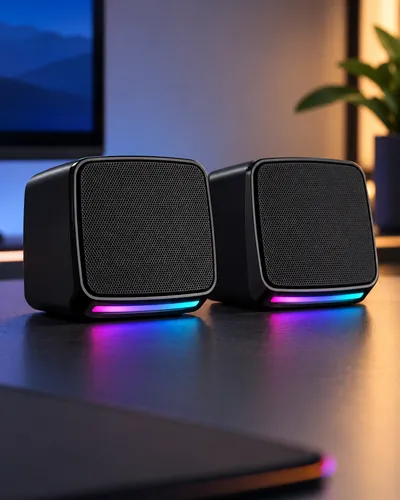 Caixa de som para PC mini com LED
