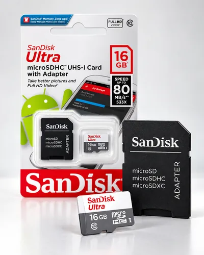 Cartão de memória microSD SanDisk 16 GB classe 10