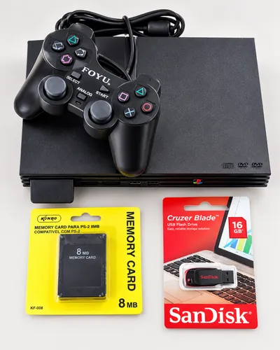 PlayStation 2 destravado + jogos no pen drive 64 GB